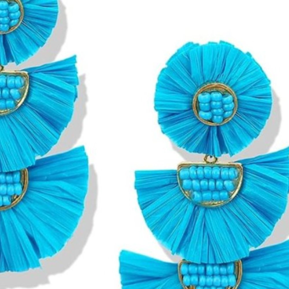 New! Zara's Night Out Blue Fab Earrings - Picture 4 of 5